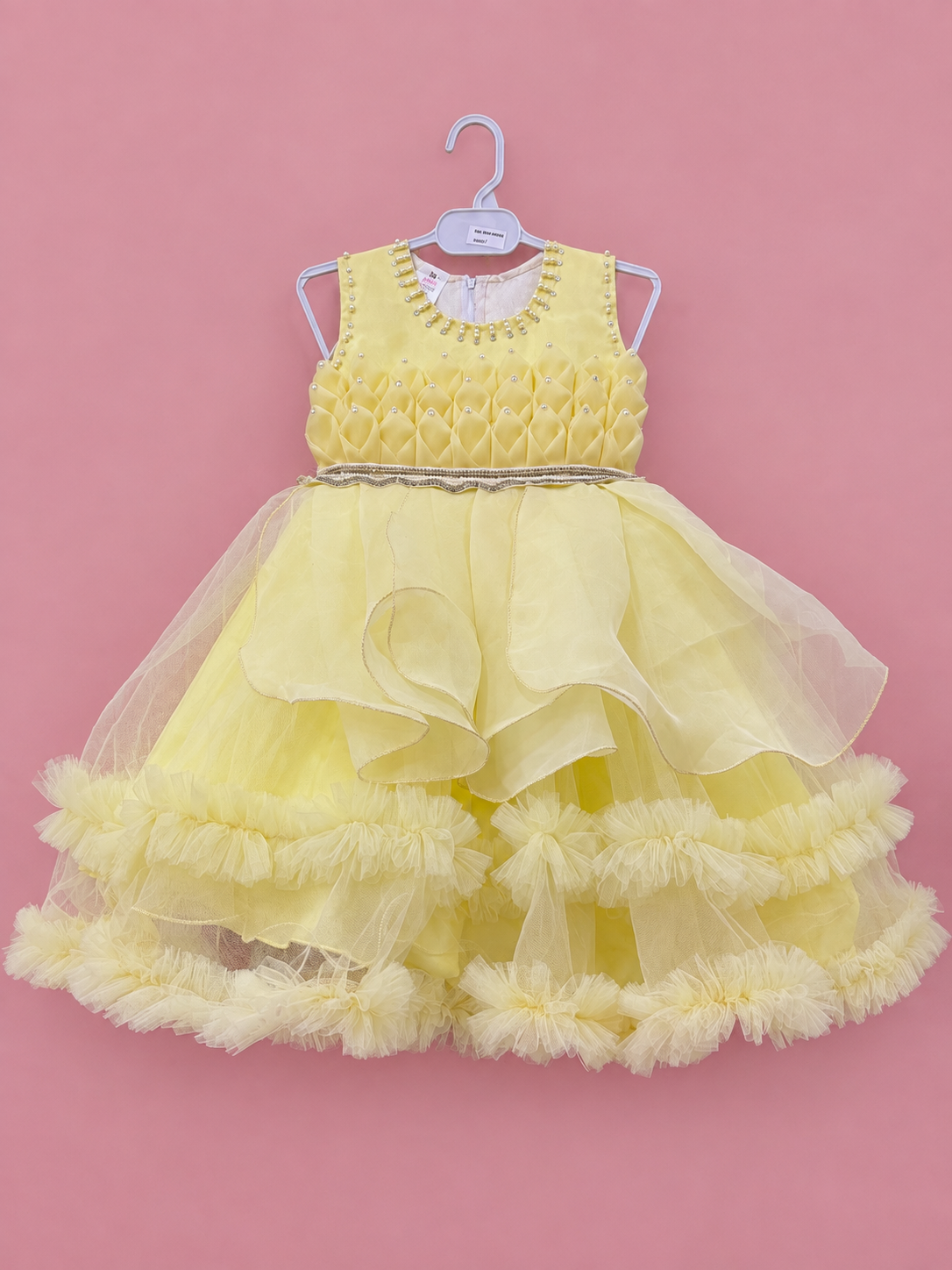 Kids Pastel Yellow Frock (DDS0022)