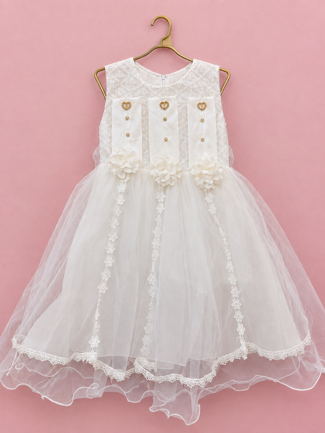 Kids White frock (DDS0016)