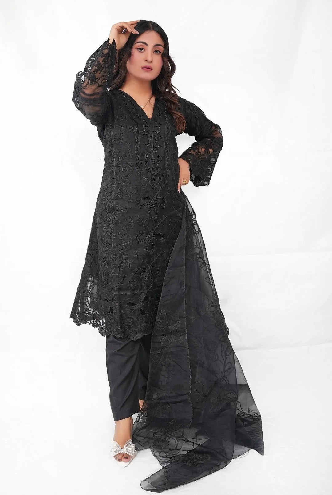 3 PC Net Embroidered (DDS0008)