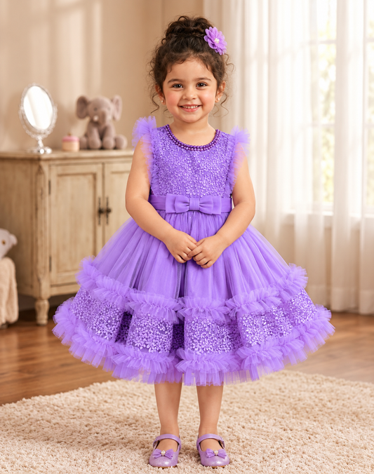 Kids Purple Frock (DDS0019)