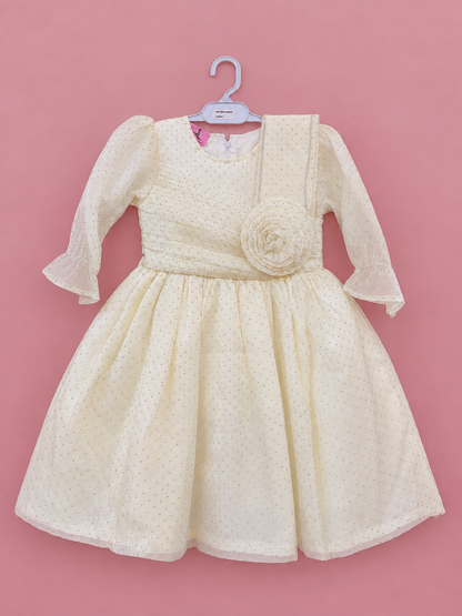 Kids Cream Party Frock (DDS0023)