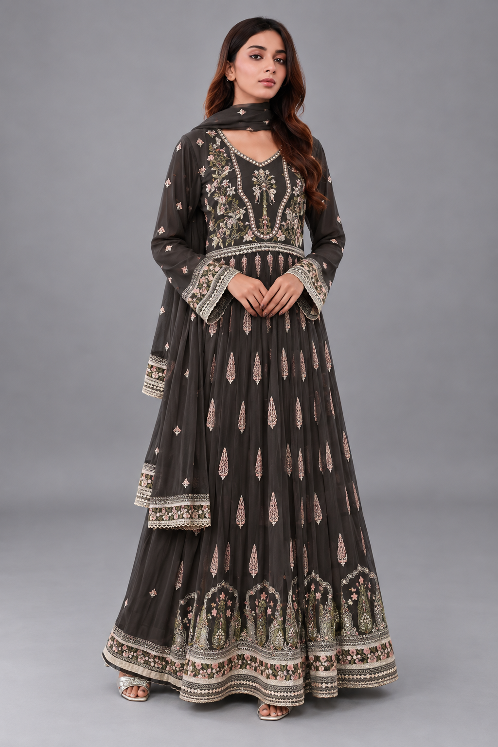 3 PC Embroidered Chiffon (DDS0001)