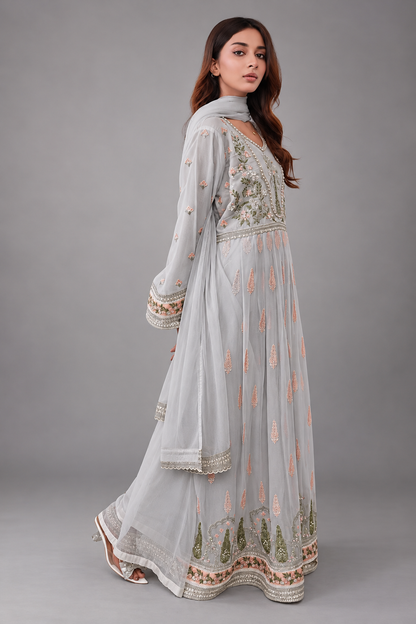 3 PC Embroidered Chiffon (DDS0001)