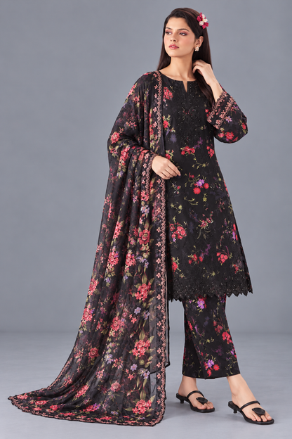 3 Piece Unstitched Suit (DDSU008)