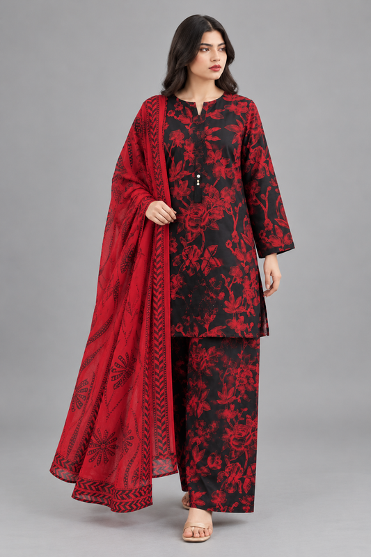 3 Piece Unstitched Suit (DDSU001)