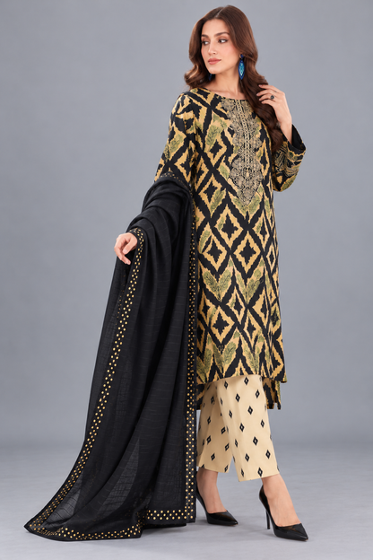 3 Piece Unstitched Suit (DDSU003)
