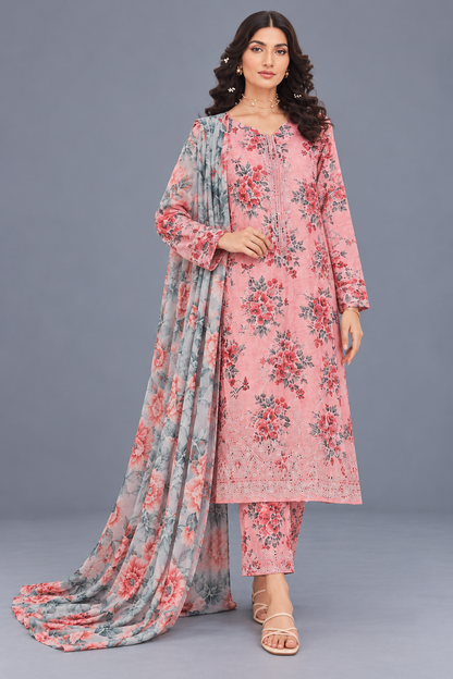 3 Piece Unstitched Suit (DDSU009)