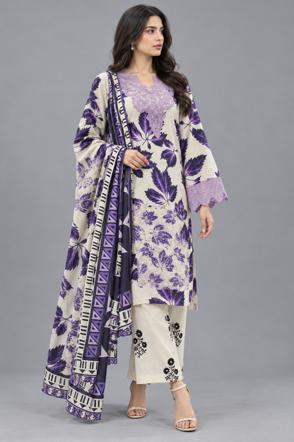 3 Piece Unstitched Suit (DDSU002)