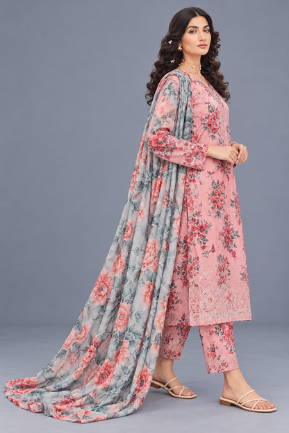 3 Piece Unstitched Suit (DDSU009)