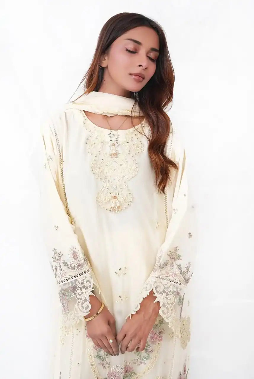 3 PC Chiffon Embroidered (DDS0005)
