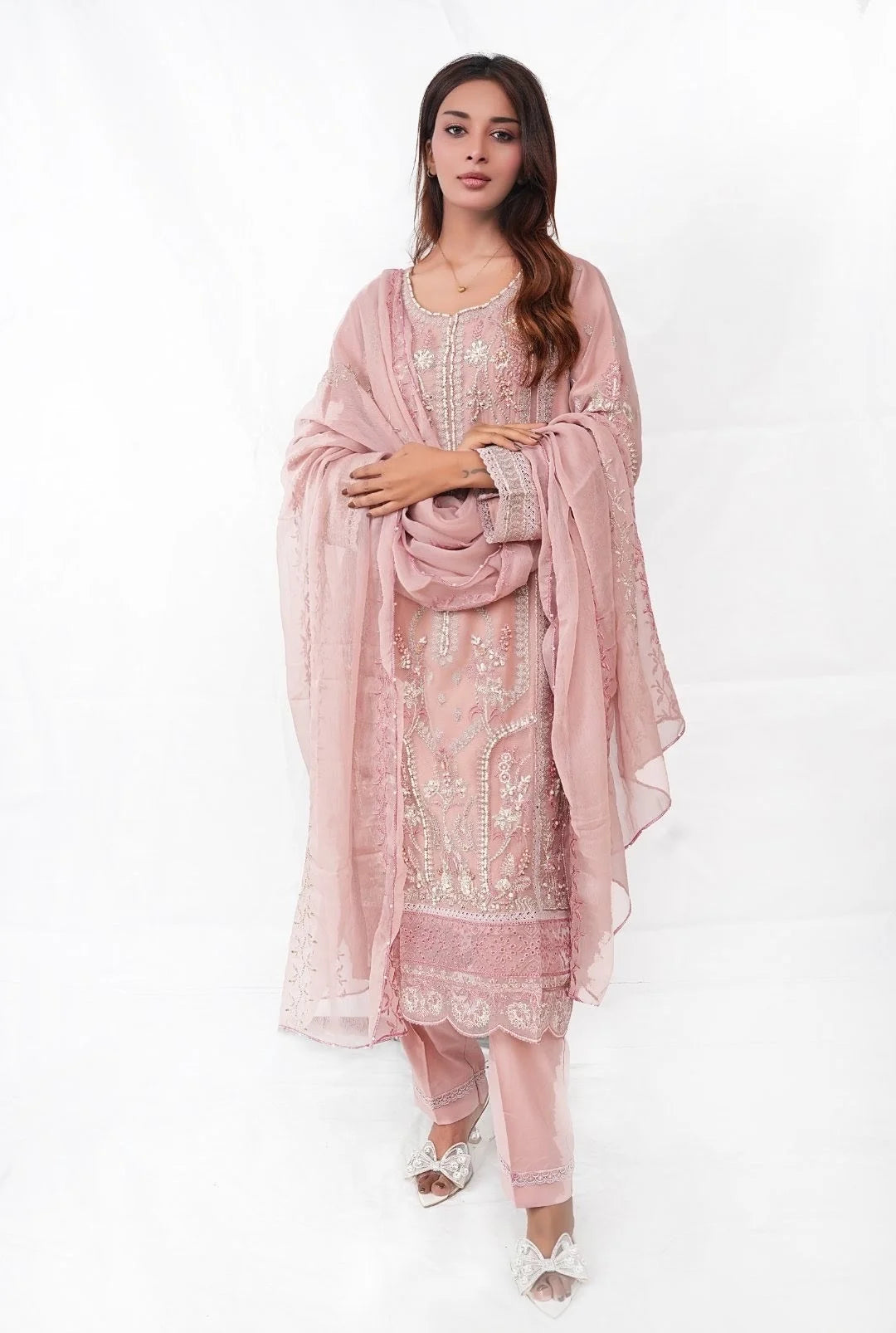 3 PC Embroidered Chiffon (DDS0007)