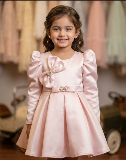 kids Jacquard Silk frock (DDS0017)
