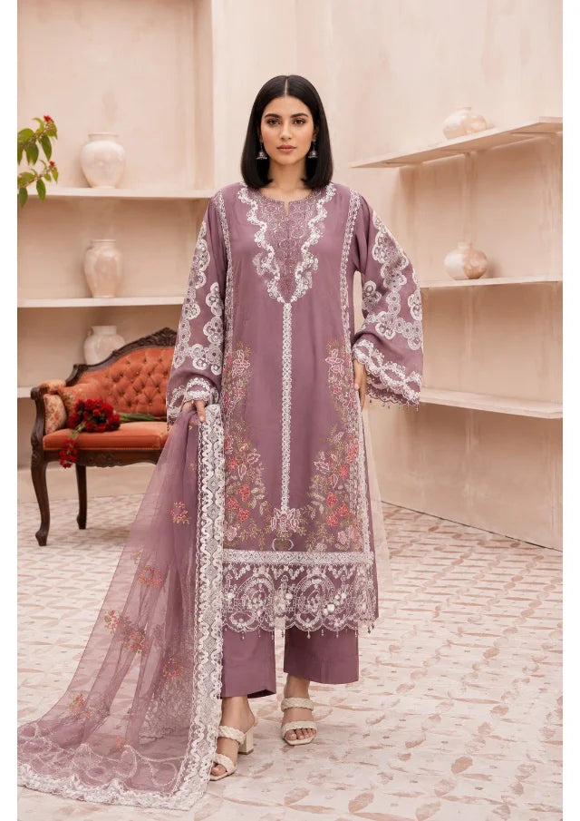 luxury 3 PC Chiffon Embroidered (DDS0015)