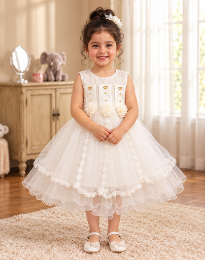 Kids White frock (DDS0016)